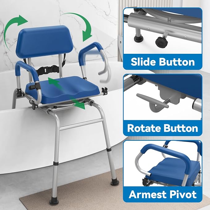 FSA/HSA Eligible Sliding Shower Chair Tub Transfer Bench - Image 3