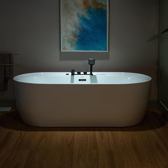 WOODBRIDGE 72" x 35-3/8" Whirlpool and Air Bath Heated Soaking Combination Tub - Image 22