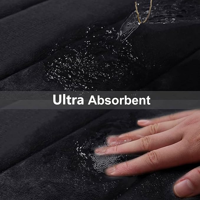 Buganda Memory Foam U-Shaped Contour Toilet Rugs, Non Slip Absorbent, Thick - Image 5