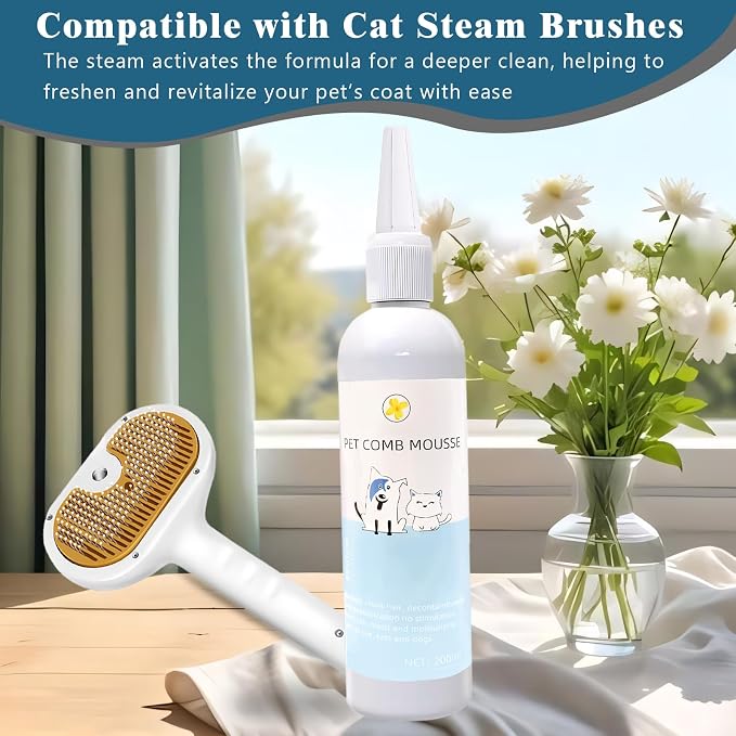 Pet Steam Brush Spray Refill for Dogs & Cats – Pets Waterless Shampoo, 3-in-1 - Image 6