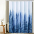 ORTIGIA 78 Inch Blue Misty Forest Shower Curtain by ORTIGIA