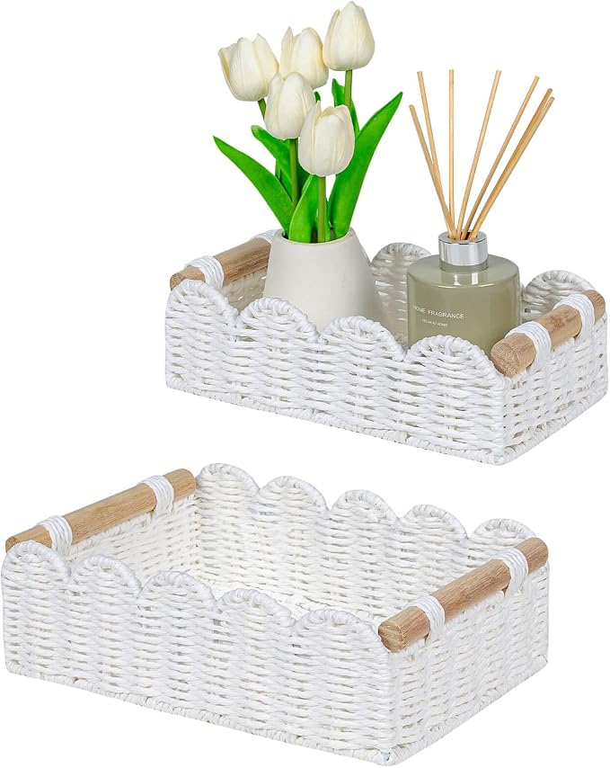 CubesLand Scalloped Edge Decor Baskets by CubesLand