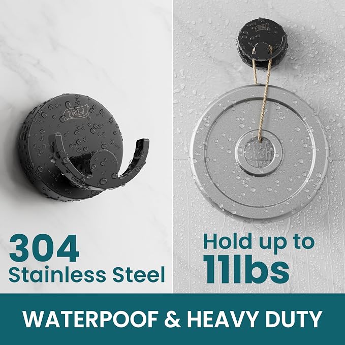 TAILI Stylish 304 Stainless Steel Bathroom Suction Hooks - Image 3