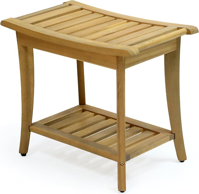 JONATHAN Y STL1001T Tucker 22.1" Traditional Classic Slatted Solid Acacia Wood by JONATHANY
