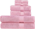 Christy Supreme Hygro 6 Piece Towel Set | Blush | 100% Luxury Supima Cotton | by Christy