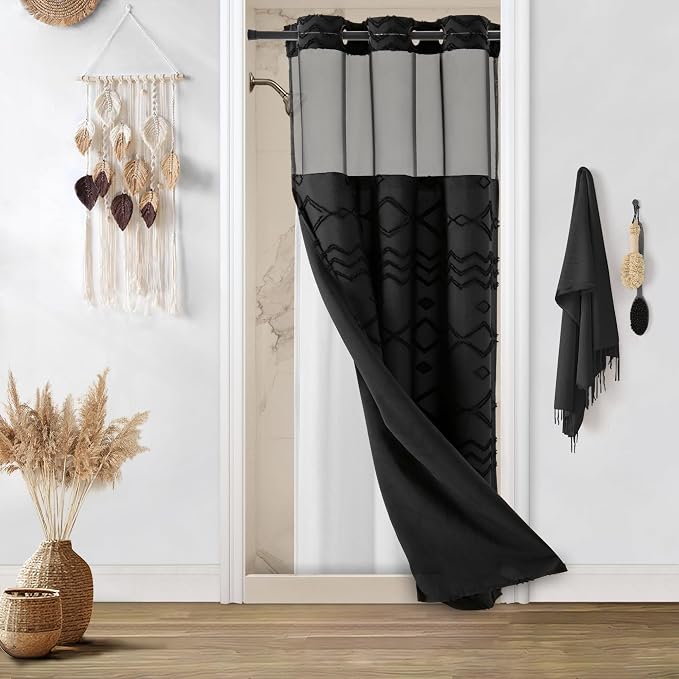 No Hooks Stall Shower Curtain by PANGSINNEDirect