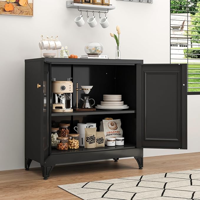 33" Metal Kitchen Pantry Storage Cabinets - Image 2