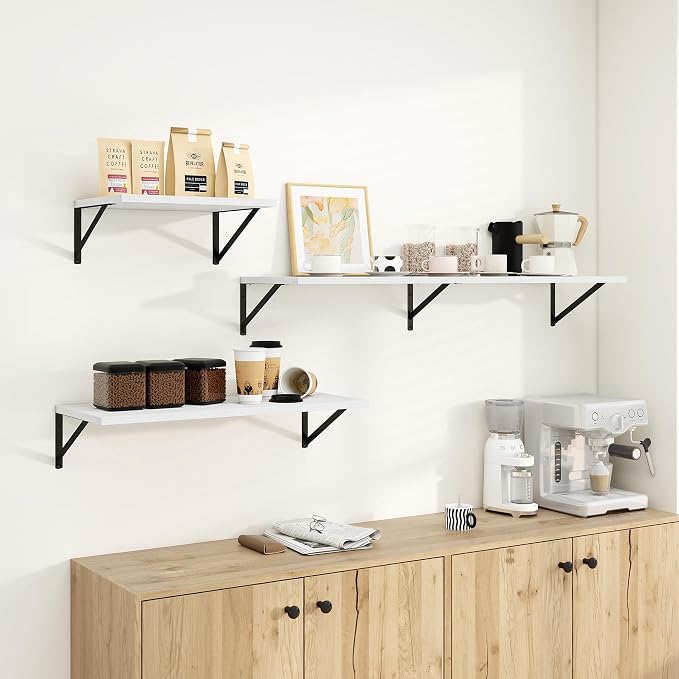 Dreamland Floating Shelves for Wall, 12 Inch Deep Floating Shelves Set of 2 - Image 7