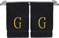 Monogrammed Hand Towel, Personalized Initial Gift, Extra Absorbent 100% Turkish by BareCotton