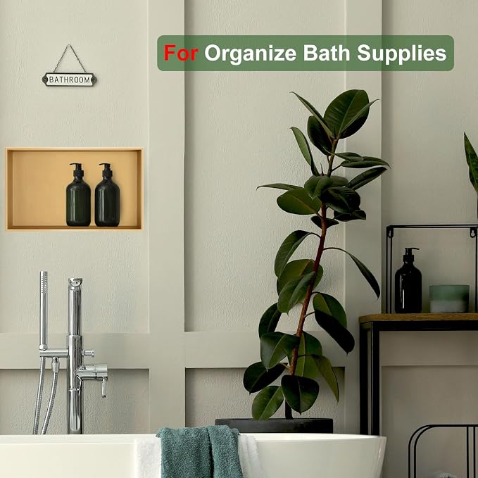 Shower Niche, 12 * 24 Stainless Steel Elegant Bathroom Niche, No Tile Needed - Image 7
