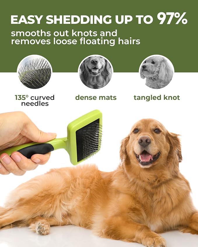 Dog Brush for Shedding Grooming, 6 Pack Long-Pin Brush Set for Long Haired Dog - Image 2