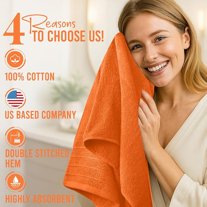 DAN River Extra Large Bath Towels Set of 4, 30 x 60 Inches - Image 5