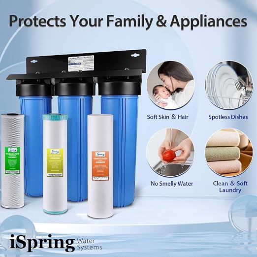 iSpring WGB32B-KS Whole House Water Filter System, 3-Stage Filtration, Hydrogen - Image 5