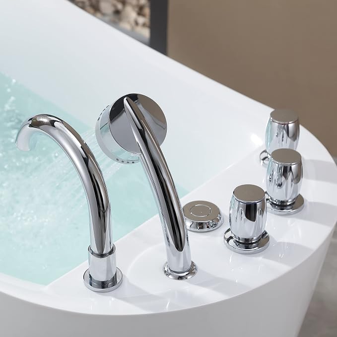 Empava 67 inch Acrylic Freestanding Whirlpool Bathtub - Image 7