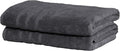 Mosobam Luxury Turkish Set of 2 Bath Towels 30X58 Charcoal Gray 700 GSM Bamboo by Mosobam