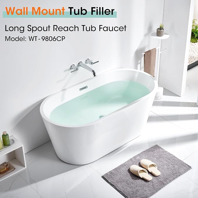 Wall Mount Tub Filler, 10.33" Extra Long Tub Spout - Image 2