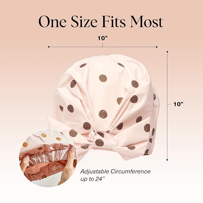 Kitsch Luxury Shower Caps for Women Reusable Waterproof - Image 5