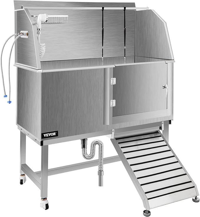VEVOR Dog Grooming Tub, Professional Stainless Steel Tub Rated 330LBS Load - Image 9