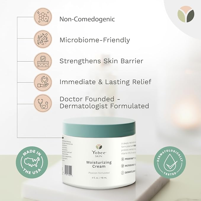 Yobee Body & Face Cream for Dry, Itchy Skin, Eczema & Psoriasis, Dermatologist - Image 6