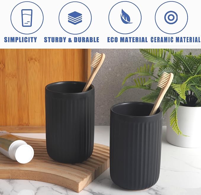 Matte Black Toothbrush Holders for Bathrooms - Image 6