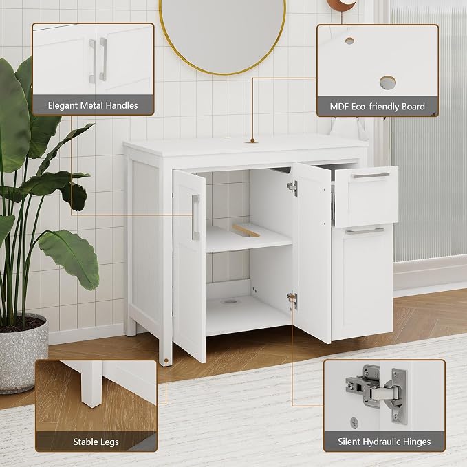YOURLITE 36 Inches Traditional Bathroom Vanity Set - Image 5