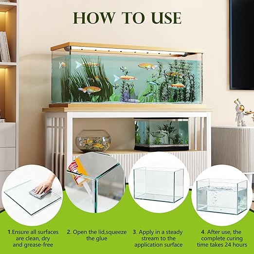 12 Pack Aquarium Silicone Clear Sealant, High Elasticity, Safe - Image 6