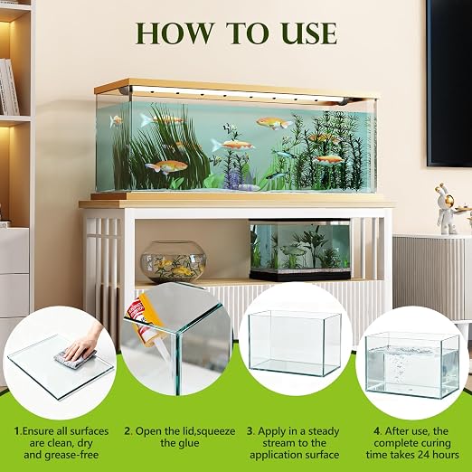 1 Pack Aquarium Silicone Clear Sealant, High Elasticity, Safe - Image 6