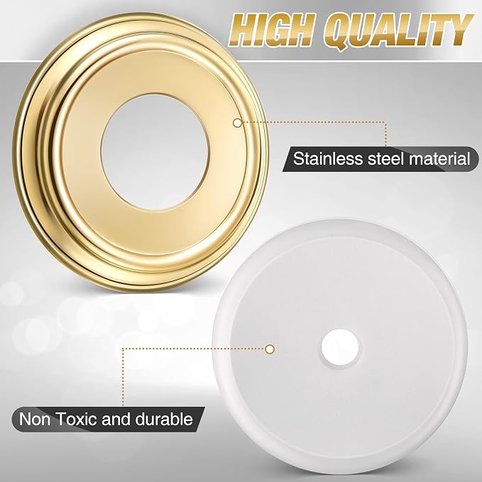Dreyoo Metal Tub Spout Cover Ring, Bathtub Spout Trim Plate Ring - Image 2