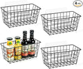 4 Pack Hanging Kitchen Baskets, Adhesive Wire Wall Storage Basket, No Drilling by ZUSHALLMY