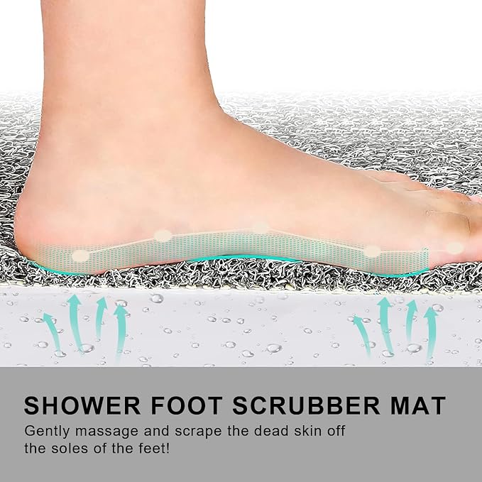 Non Slip Bathtub Mat, Anti Slip Bath Mat 0.6" Extra Thick, Quick Dry Bath Tub - Image 6