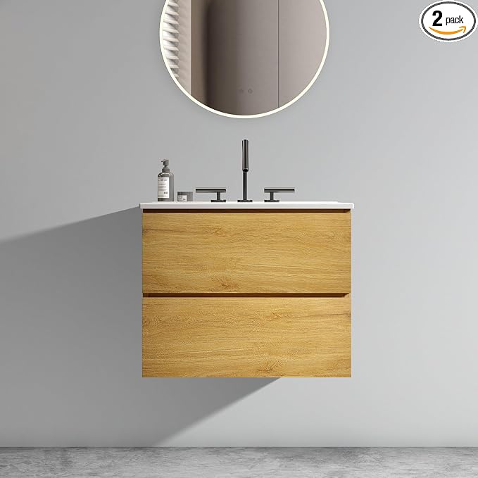 Floating Wall Mounted Bathroom Vanity by BLUHOUZZ