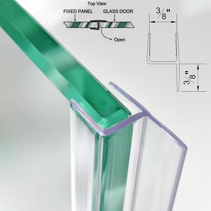 Shower Door Seal Strip Kits Set of 3 Polycarbonate Include 2 PCS 76" Side Seals - Image 4