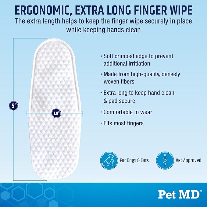 Pet MD Advanced Ear Finger Wipes - Image 6