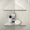 Corner Shower Shelf 10" Polished 304 Stainless Steel Recessed Corner Shelves by Bernkot