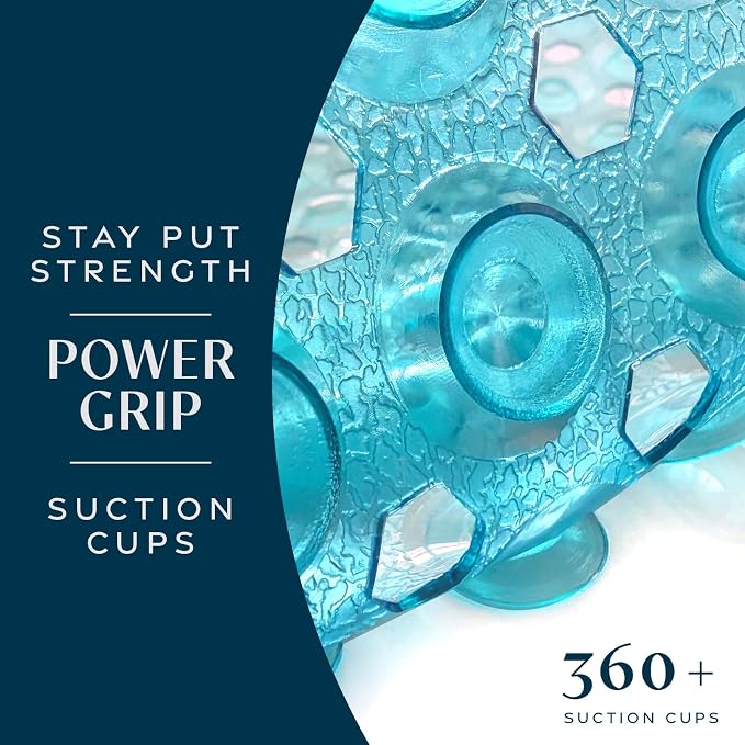 SlipX Solutions Power Grip 39x16 Bathtub & Shower Mat | Premium Non-Slip Bath - Image 2