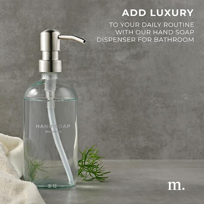 MaisoNovo Soap Dispenser 1-Piece Set | 16.9oz Clear Bottles - Image 3