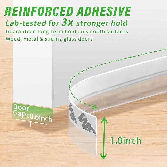 Weather Stripping Door Seal – 100% Silicone, 33ft Strong Adhesive, Flexible - Image 4