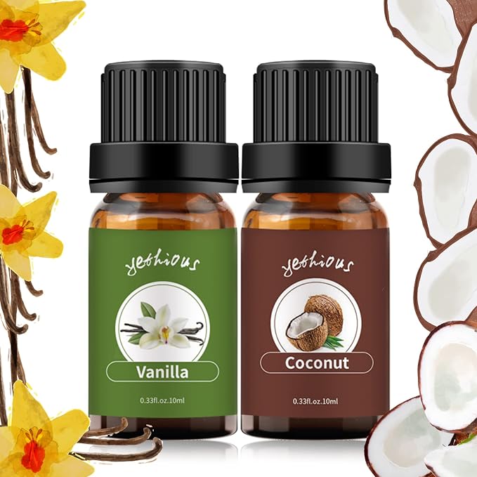 yethious Vanilla Coconut Essential Oil Set Coconut Oil Organic Vanilla by yethious