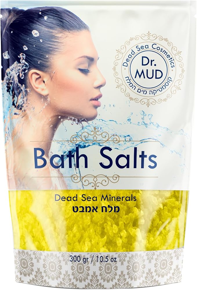 Natural Dead Sea Salt 100% Mineral-Rich Bath Soak, More Minerals Than Epsom Salt by DrMuddeadseacosmetics