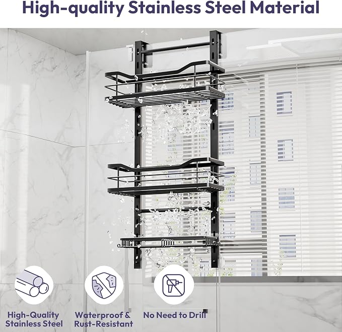 SWTYMIKI Over the Door Shower Caddy - Image 6