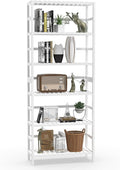VASMIA 6-Tier Bamboo Shelf, Bamboo Storage Shelving Unit, Tall Bookcase by VASMIA