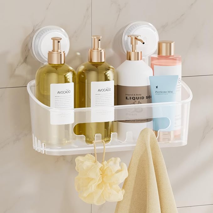 TAILI Shower Caddy Suction Cup 2 Pack, Heavy Duty Bathroom Organizer, Removable by TAILI