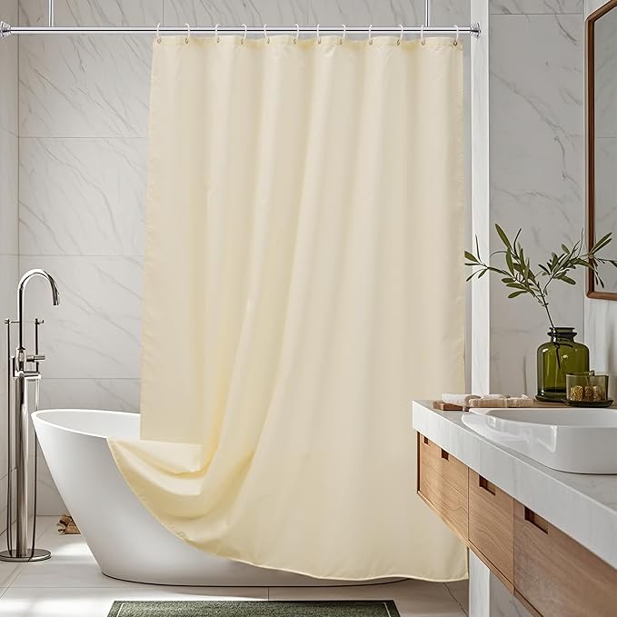 AooHome 72x96 inch Polyester Shower Curtain Liner, Extra Long Bathroom Curtain - Image 2