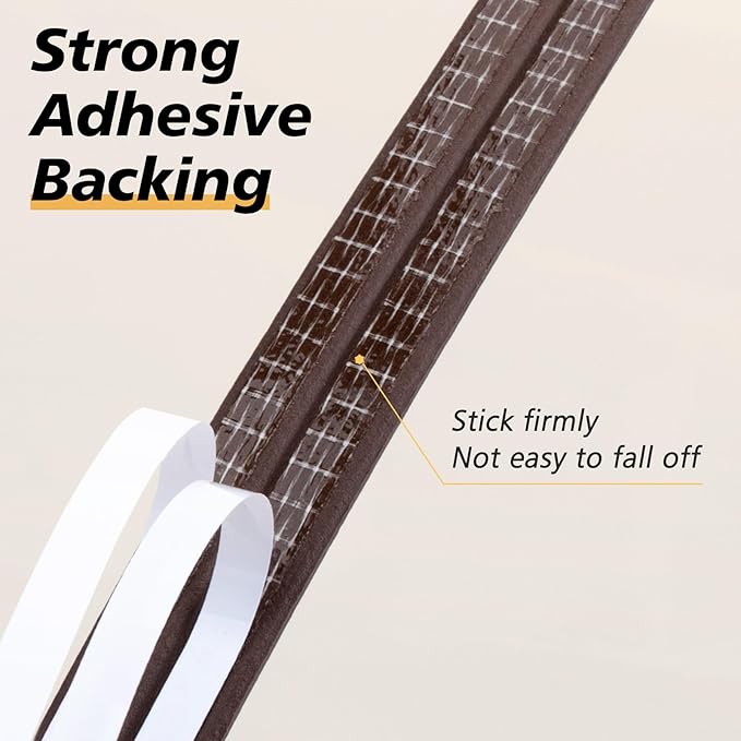 SUNMON Door Seal D-Type Strip Weather Stripping Self Adhesive Foam - Image 3