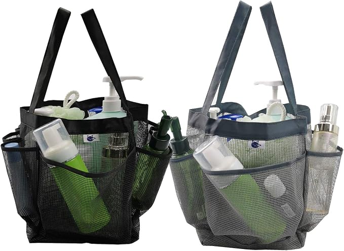 SPINFOX Mesh Shower Caddy Quick Dry Shower Tote Bag Hanging Toiletry - Image 2