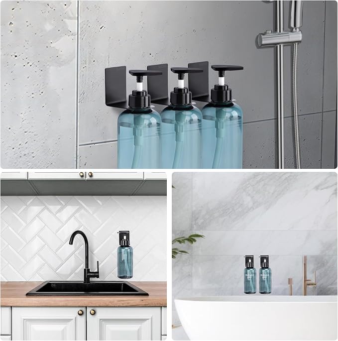 Segbeauty Adhesive Bottle Holder, Rustproof Shampoo and Conditioner Dispenser - Image 6