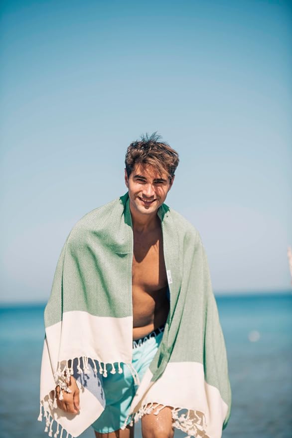 Bazaar Anatolia Turkish Beach Towel 100% Cotton Bath Towels 71x39 Quick Dry - Image 7