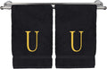 Monogrammed Hand Towel, Personalized Initial Gift, Extra Absorbent 100% Turkish by BareCotton