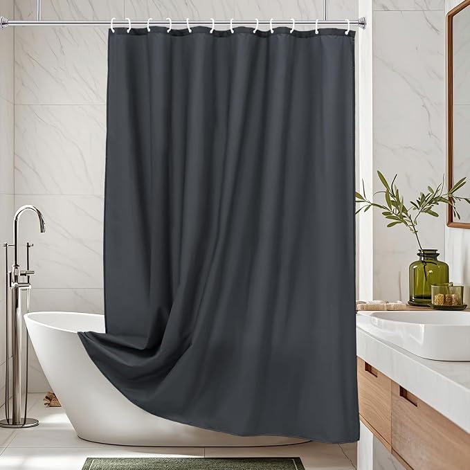 AooHome 96 inch Extra Long Solid Shower Curtain - Image 2