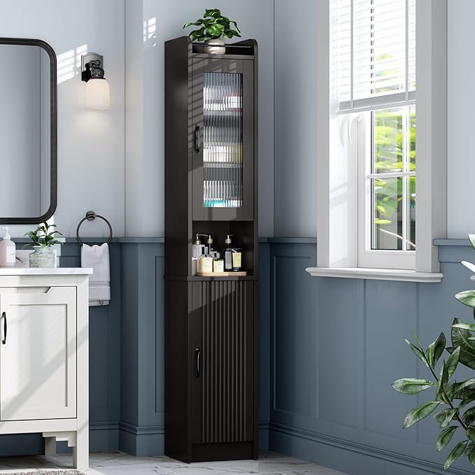 Tall Bathroom Storage Cabinet, Narrow Storage Cabinet by Baztin